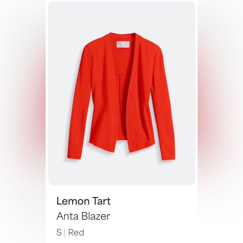 Tart $98 Collections Red Blazer size Small NWT New - Picture 7 of 9